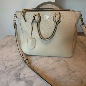 Tory Burch Cream Leather Bag